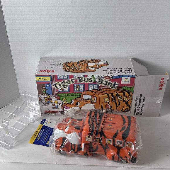 EXXON 2001 Next Generation Tiger Bus Bank Opened Box For Pics READ Description - Picture 2 of 8